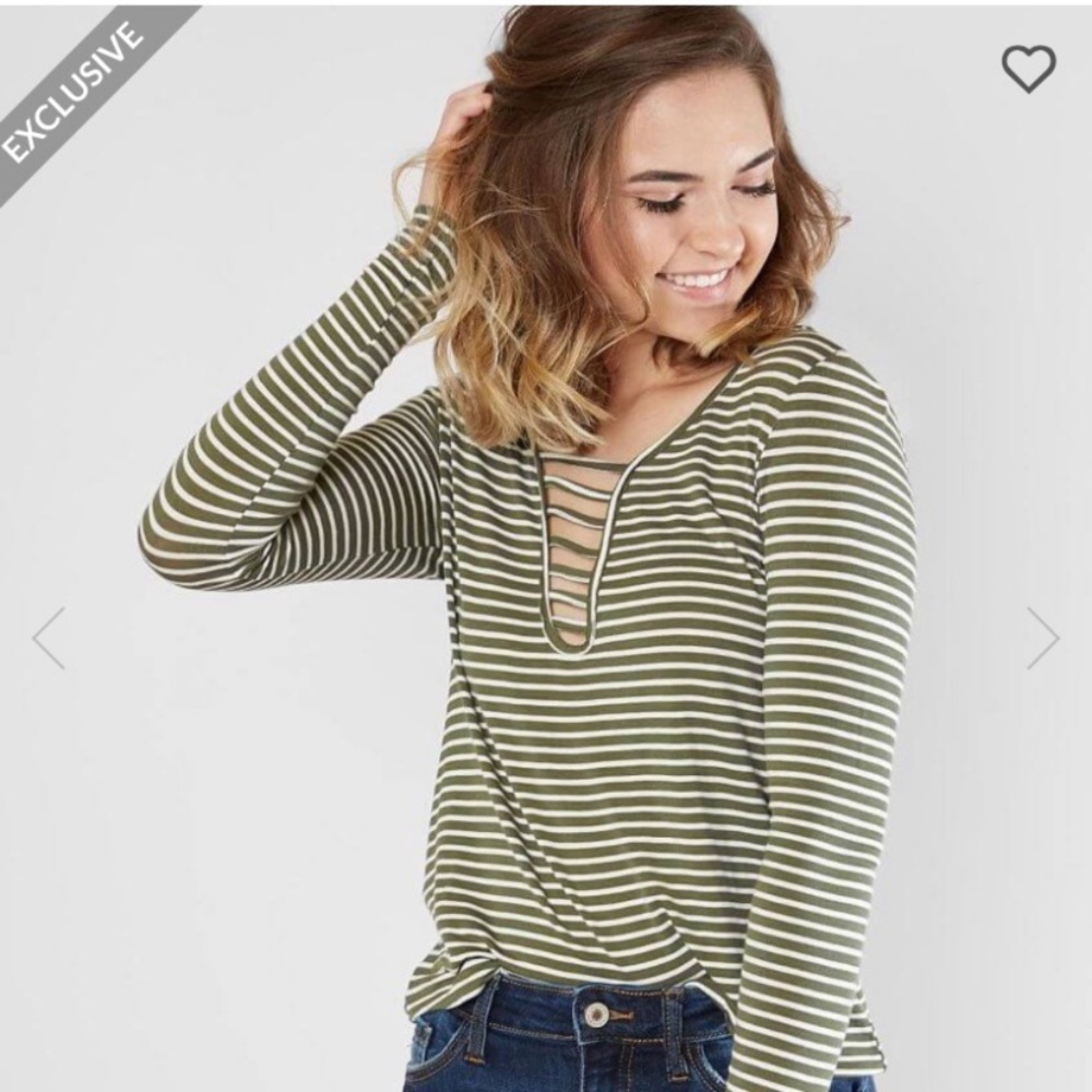 BNWOT striped long-sleeve shirt